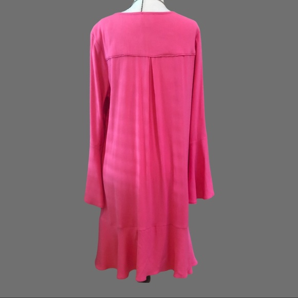 ANTHROPOLOGIE Bell Sleeve Ruffle Hem Swing Dress - Picture 3 of 8